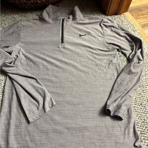 Nike Heathered Gray Quarter-Zip Pullover
